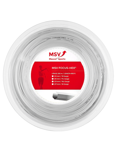 Tennissaiten MSV Focus-HEX 12m (Weiß) schneiden