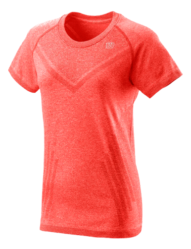 T-Shirt Wilson Power SMLS Crew W (Hot Coral)